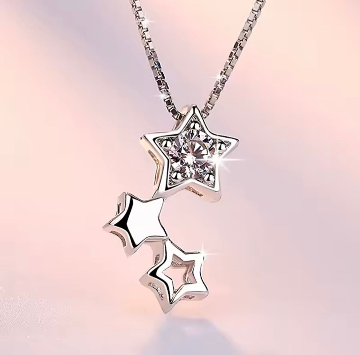 925 Sterling silver star jewellery set