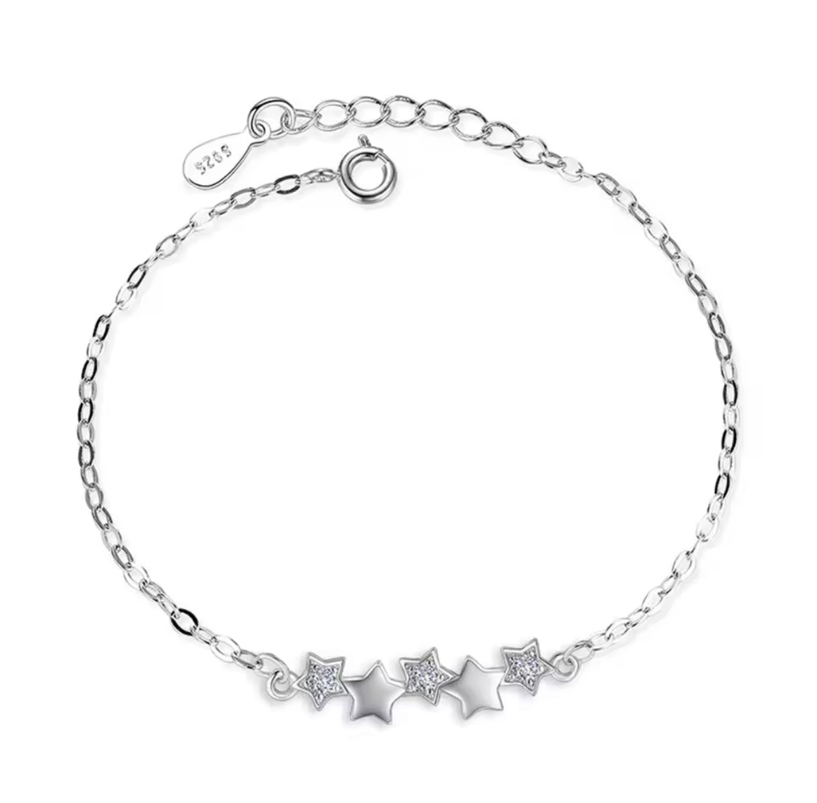 925 Sterling silver star jewellery set