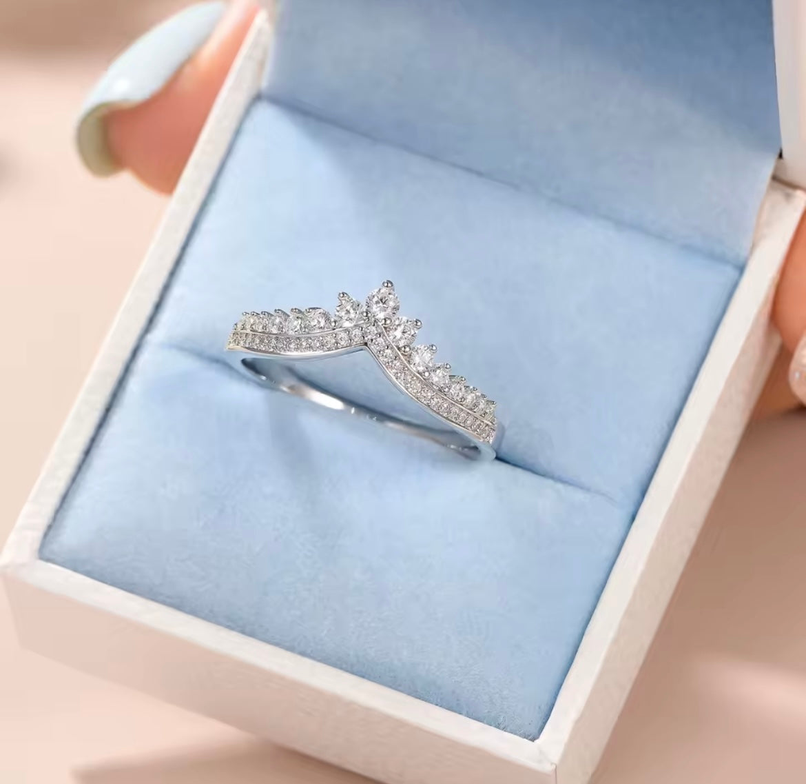925 Sterling silver Crown ring