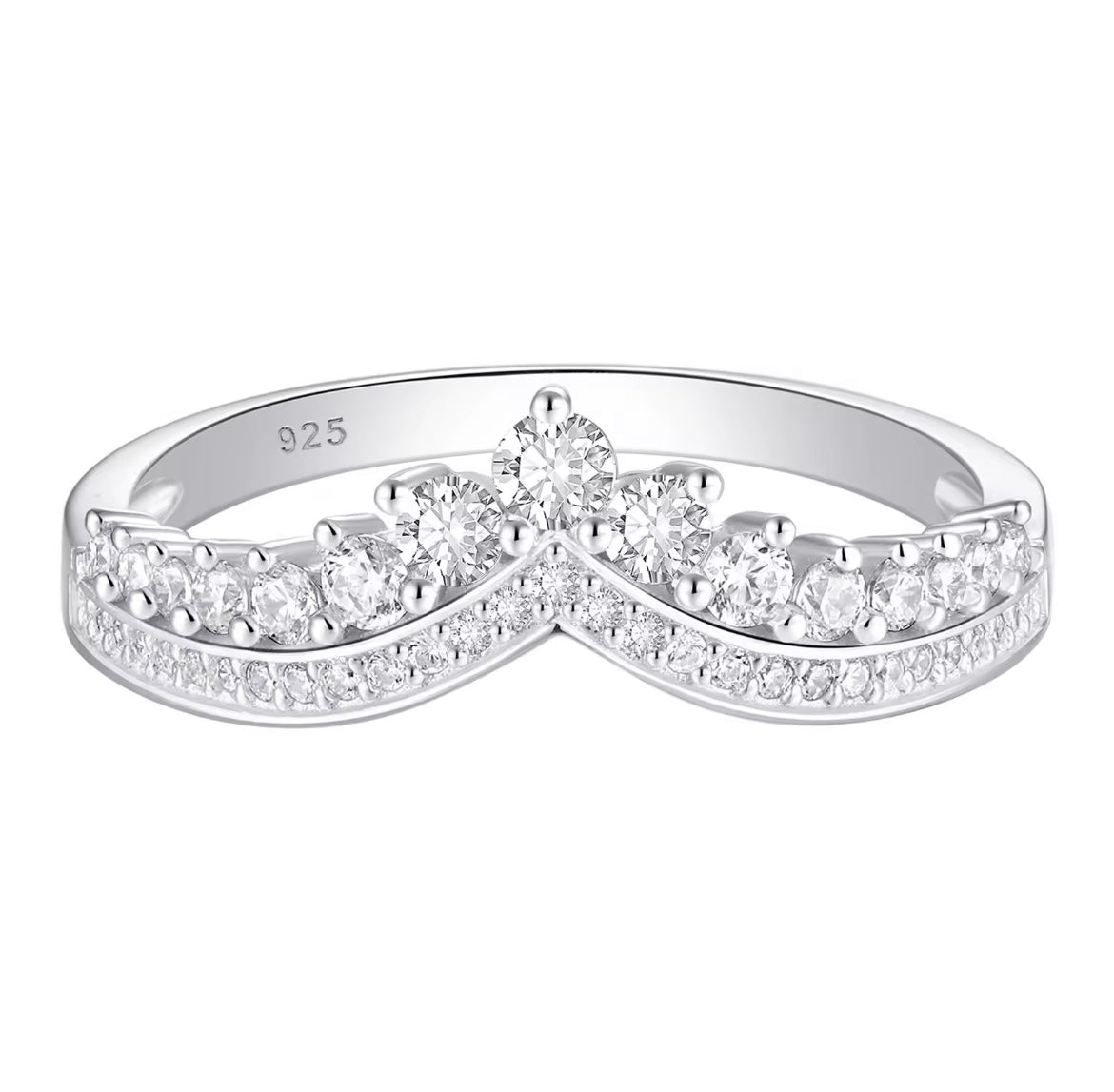 925 Sterling silver Crown ring