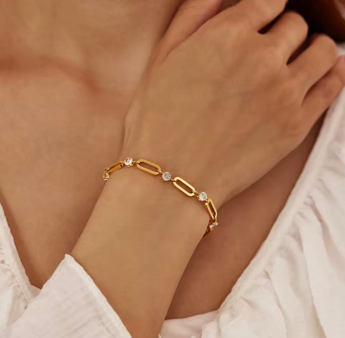 Stainless steel geometric bracelet