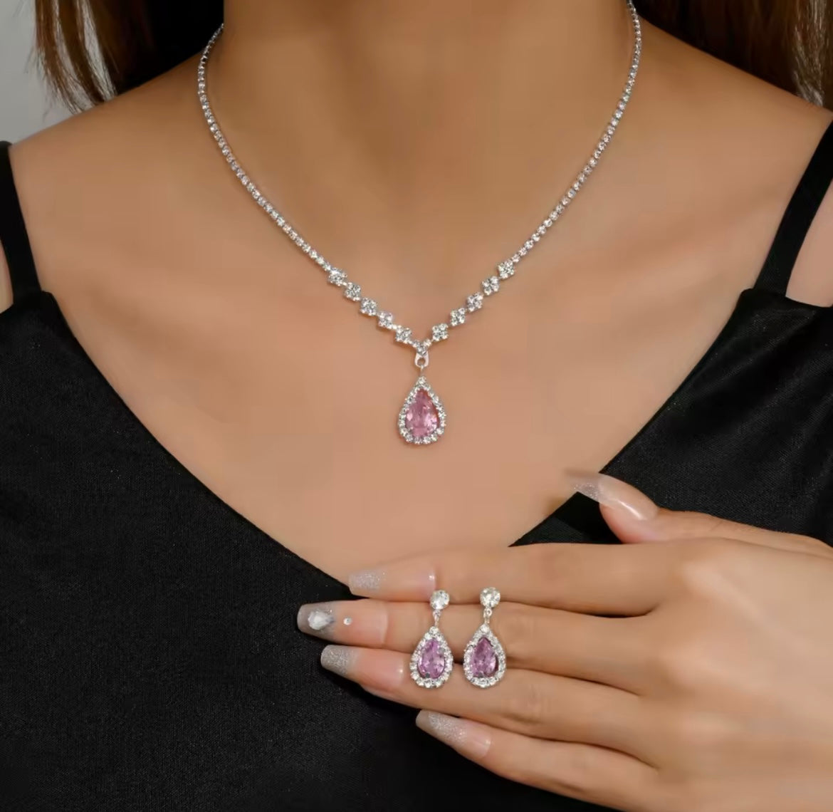 Elegant Waterdrop Style Jewelry Sets