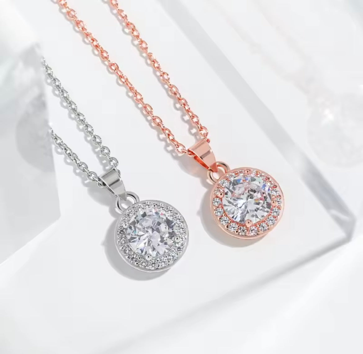 925 Sterling silver round necklace