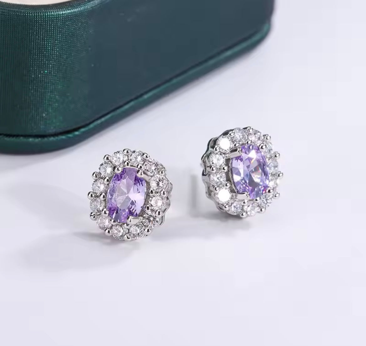 925 Sterling silver Lilac earrings