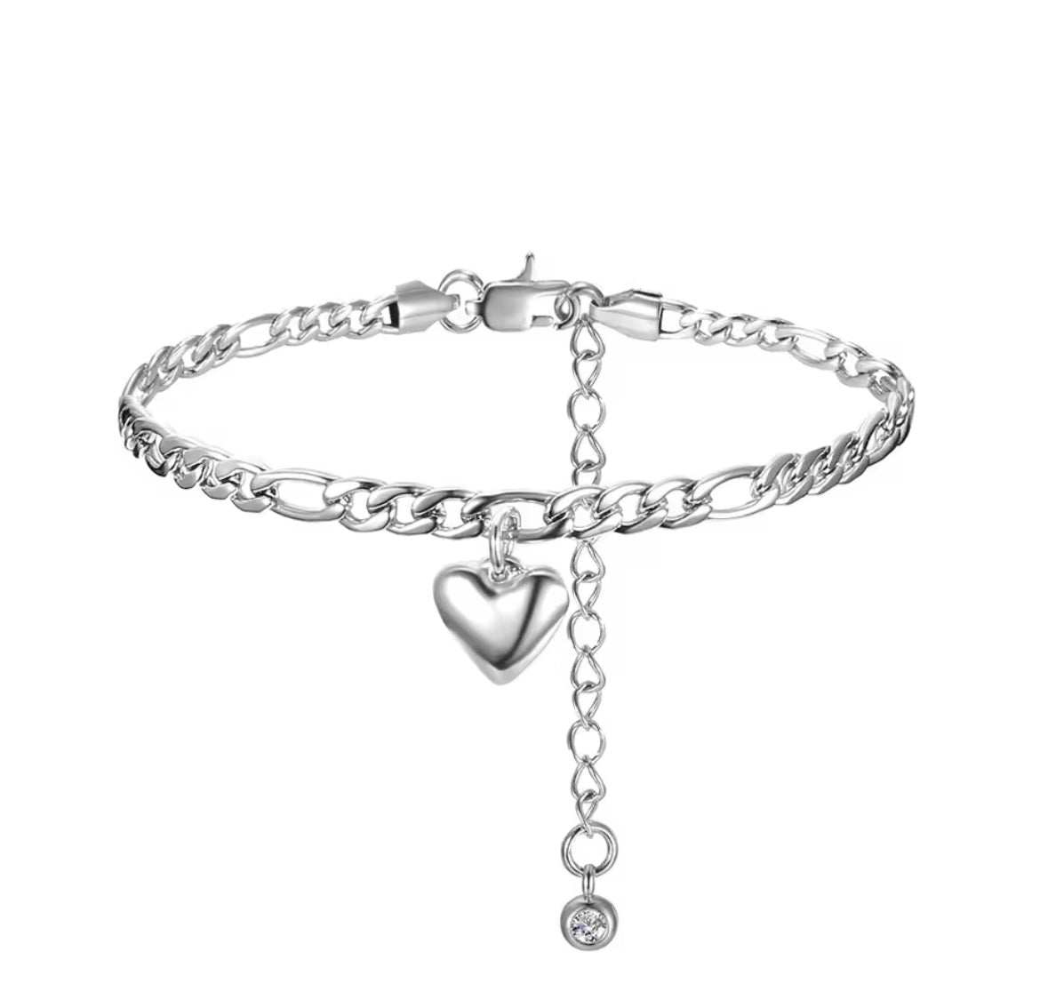 Stainless Steel Heart Anklet