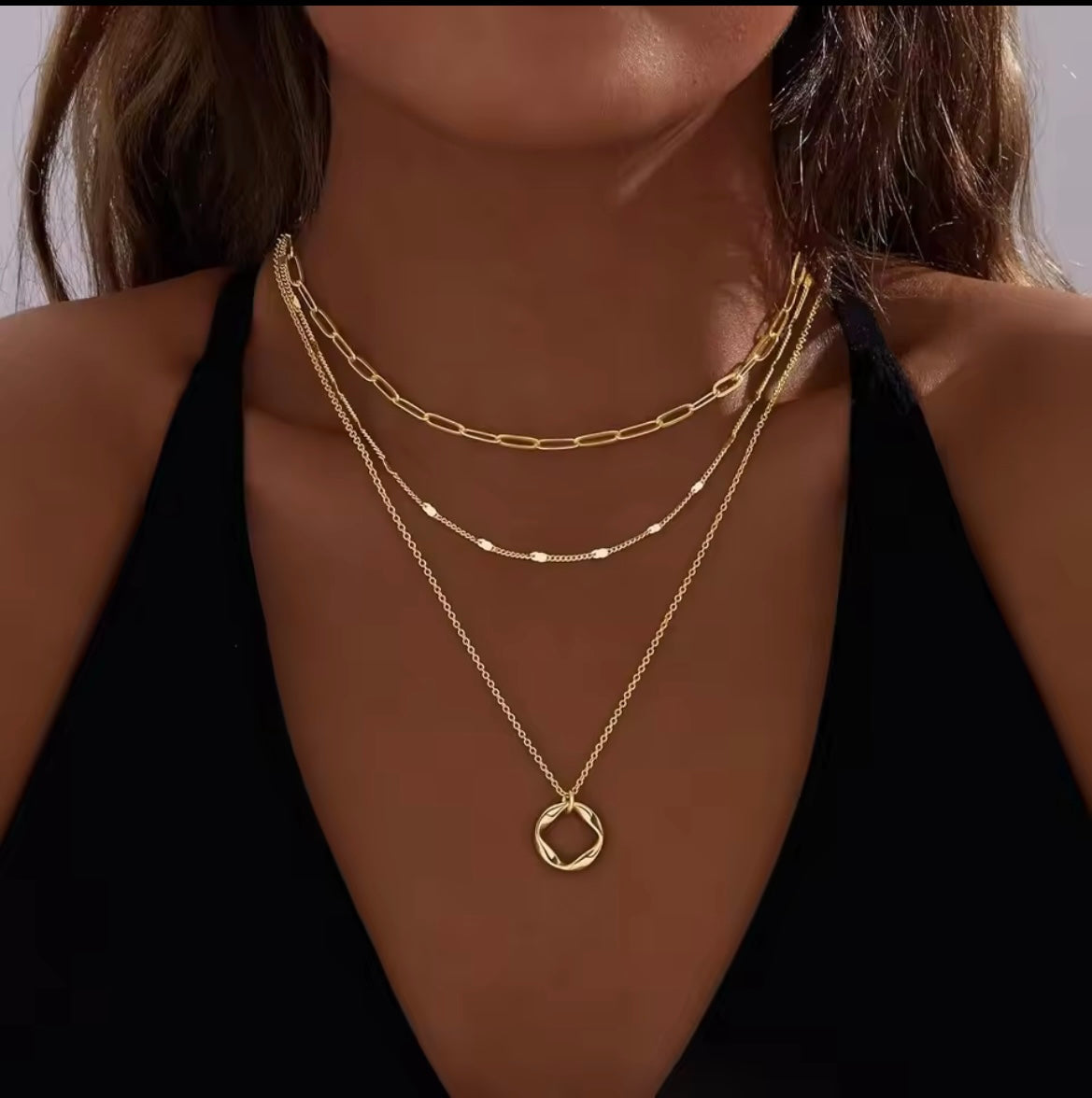 Layered Gold or Silver Necklaces