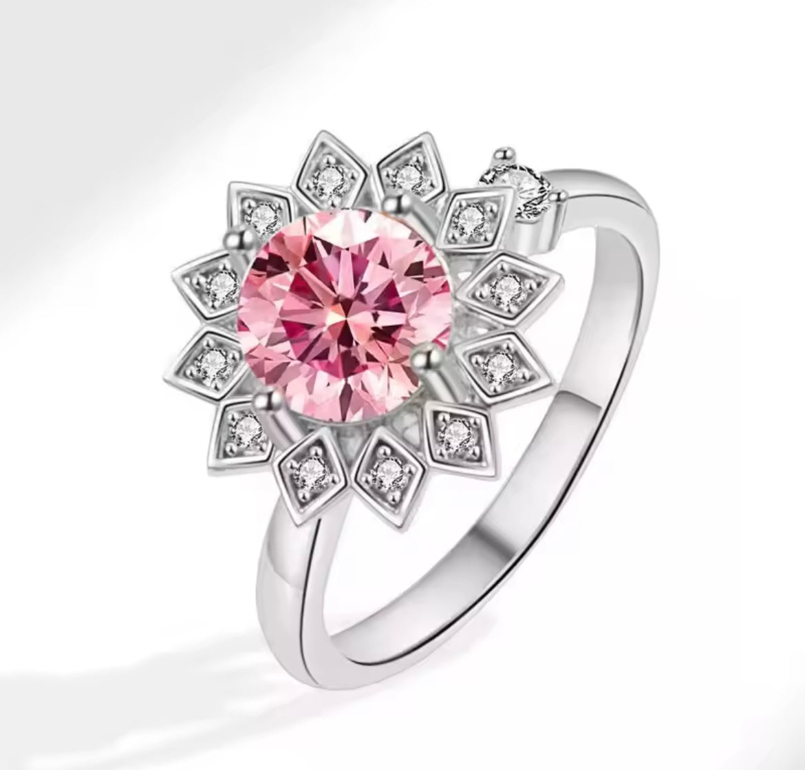 925 Sterling Silver Rotatable Relieve Stress Ring
