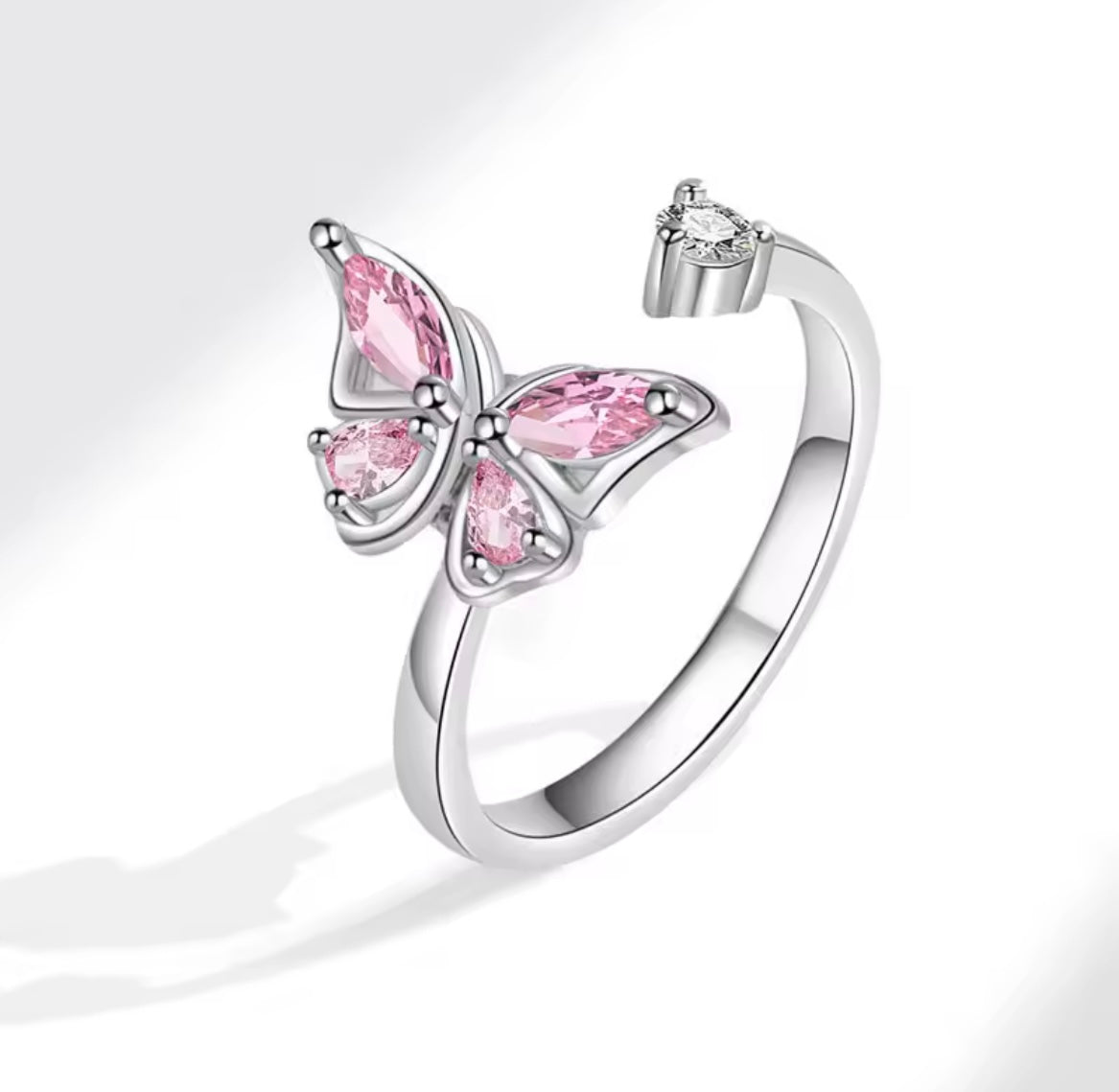 925 Sterling Silver Rotatable Relieve Stress Ring