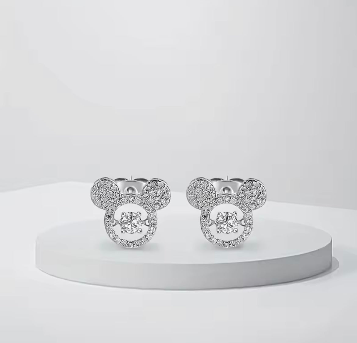 925 Sterling Silver Mouse design earrings