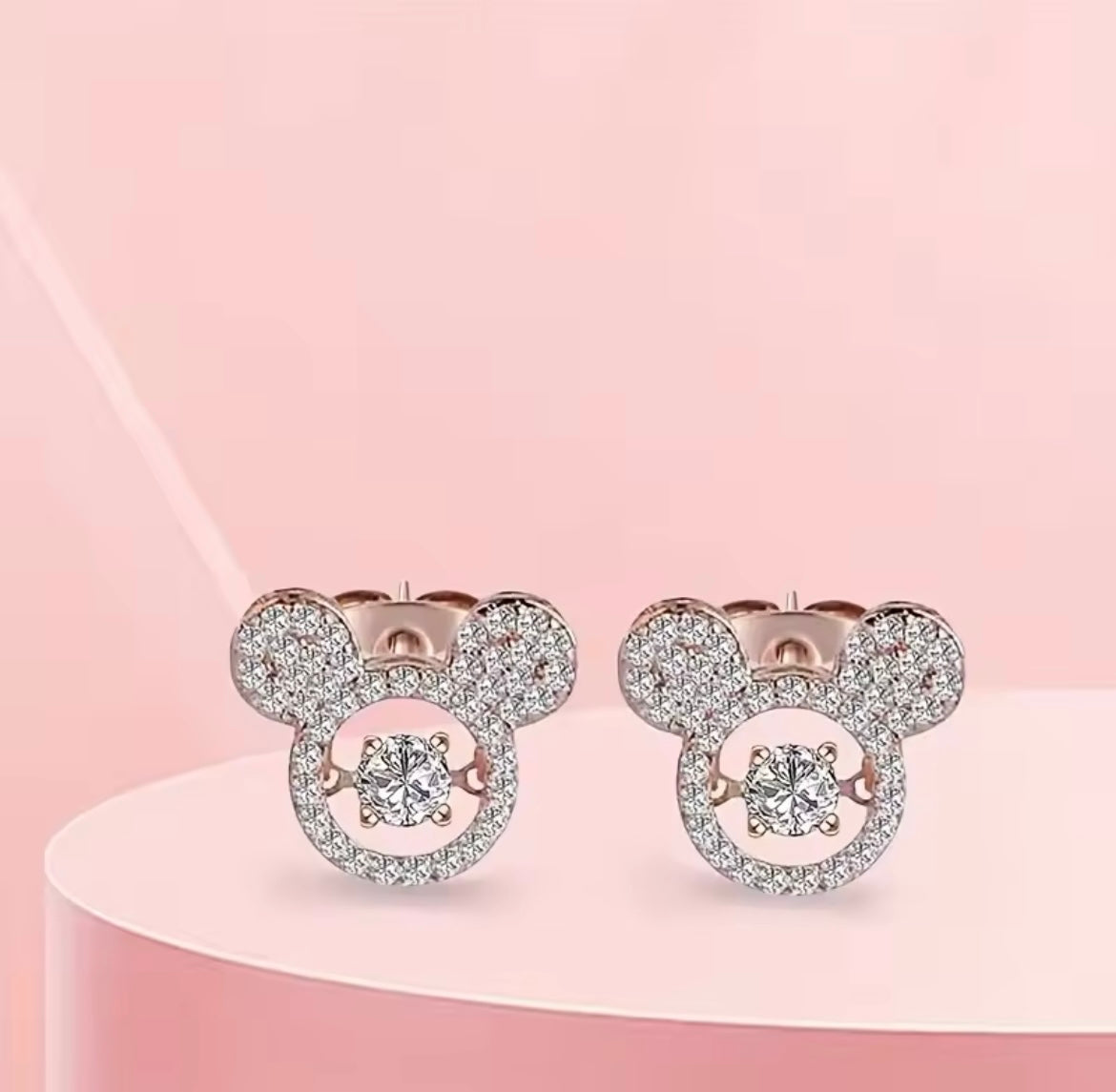 925 Sterling Silver Mouse design earrings