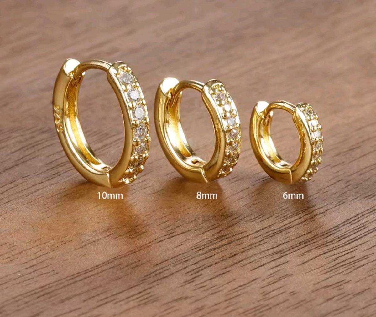 Crystal Pave Huggie Hoops set of 3