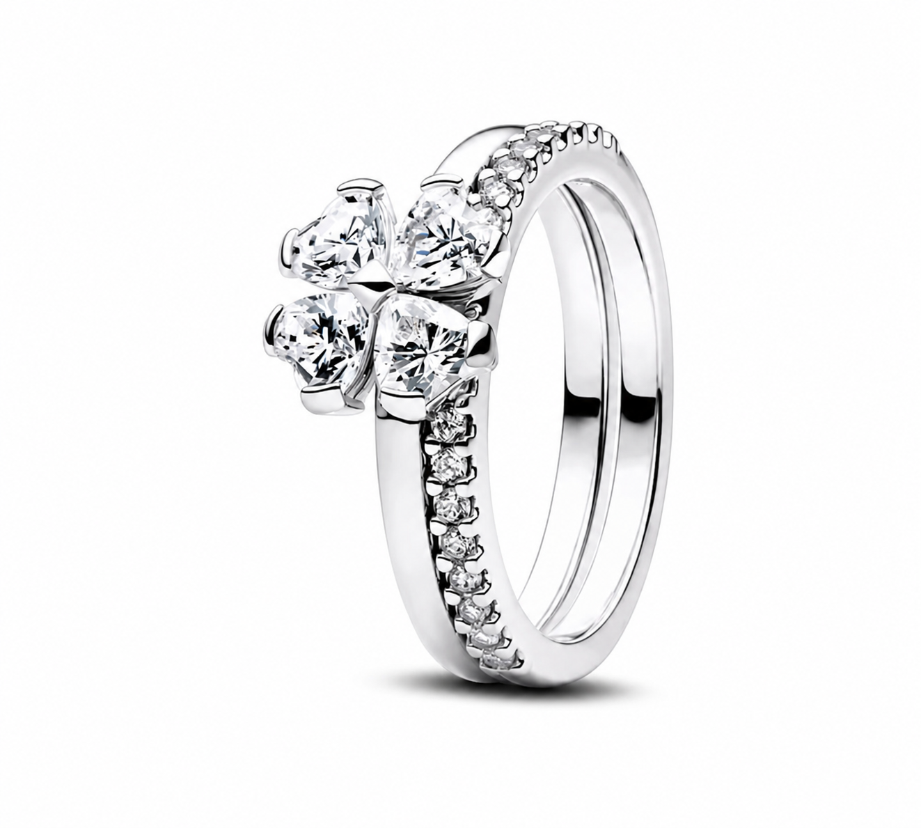 925 Sterling silver four leaf clover jewellery set