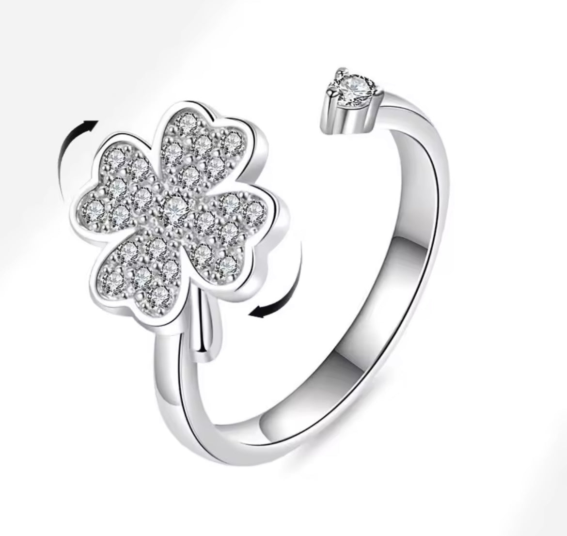 925 Sterling Silver Rotatable Relieve Stress Ring
