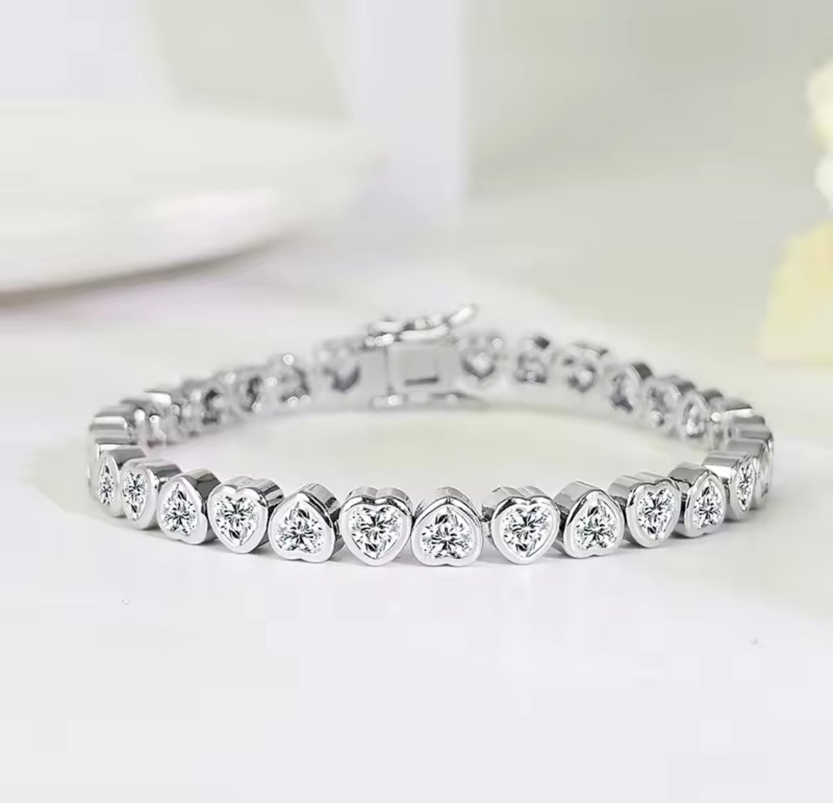 925 Sterling silver Heart bracelet