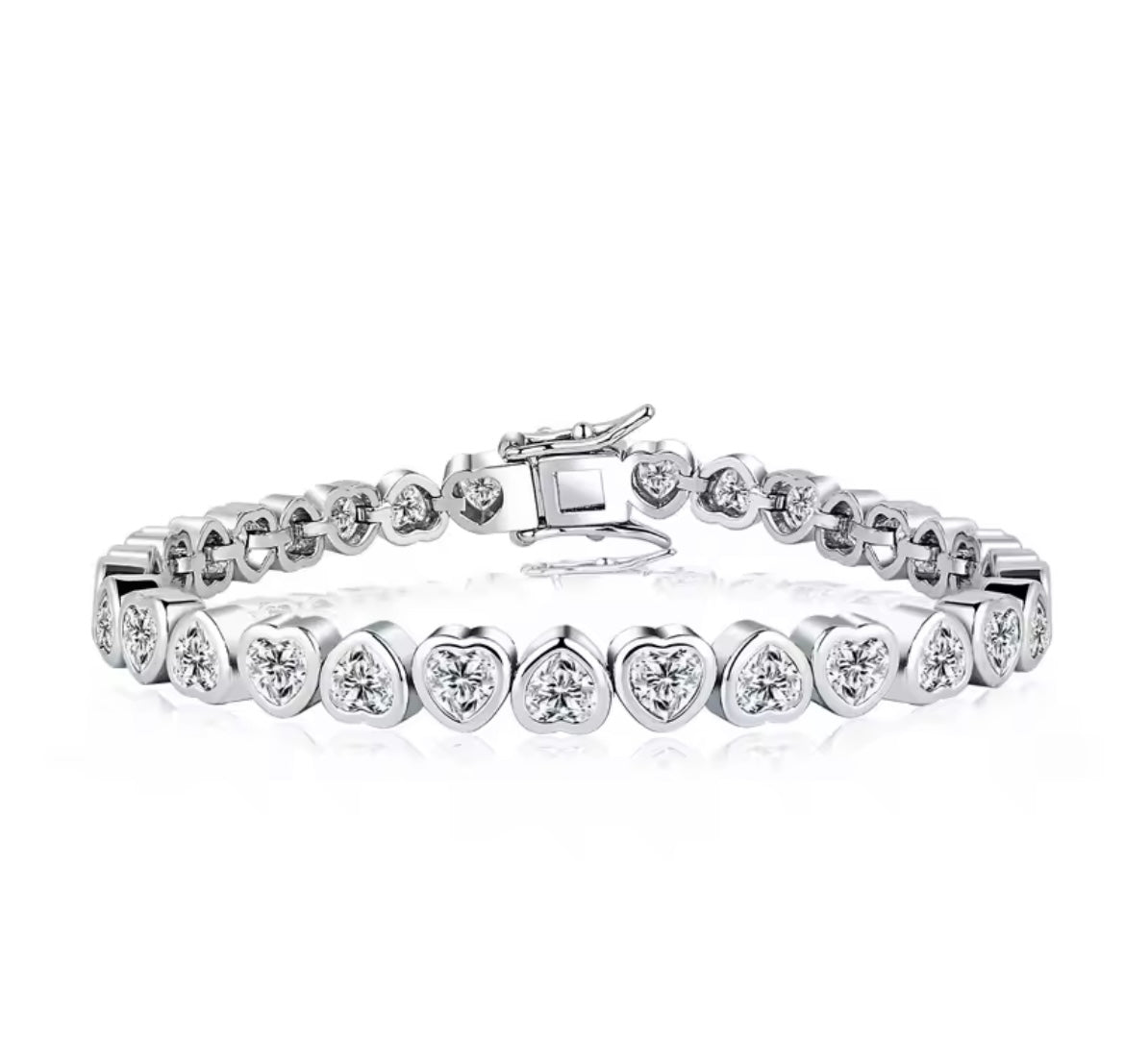 925 Sterling silver Heart bracelet