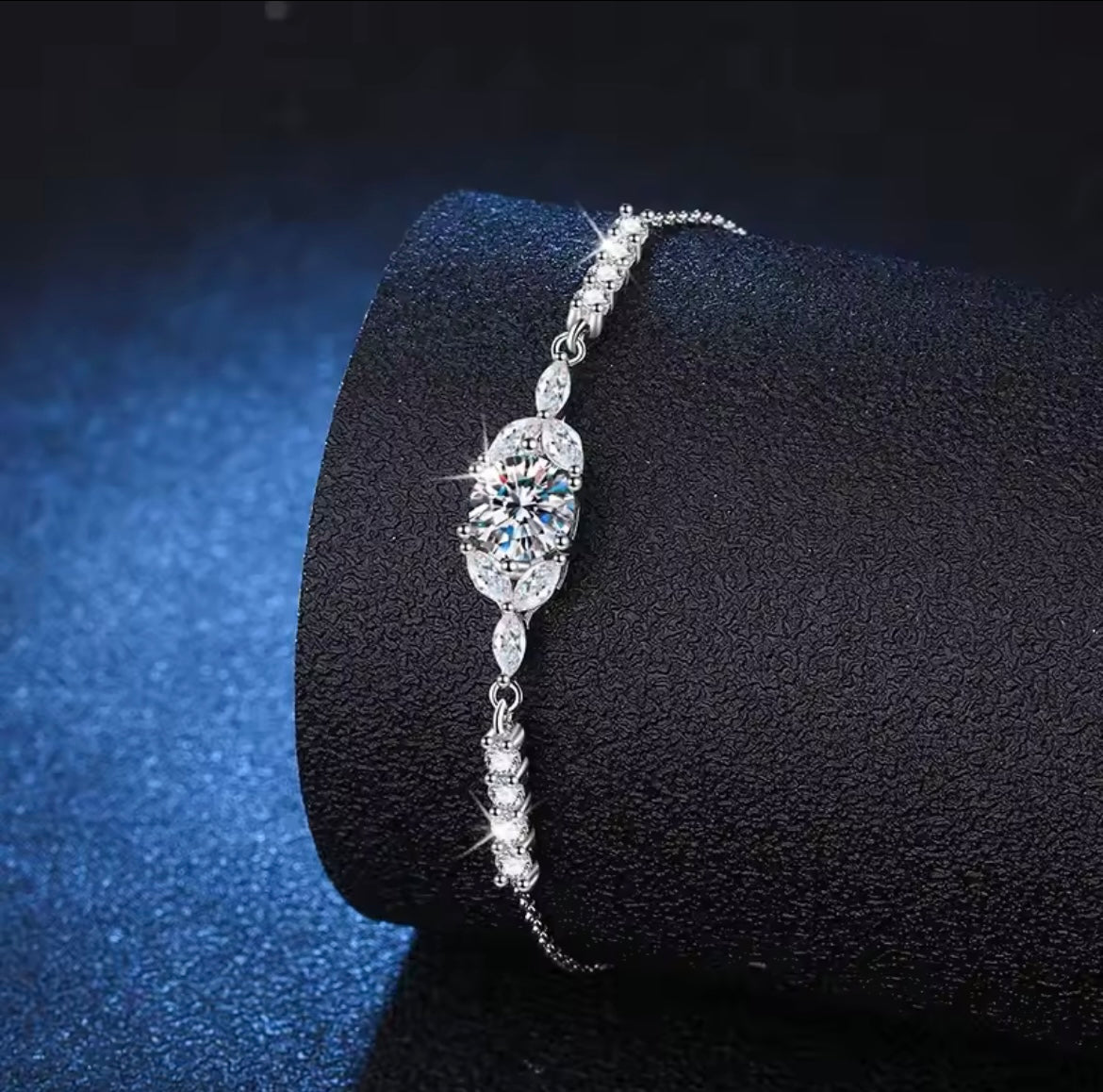 925 Sterling silver Moissanite bracelet