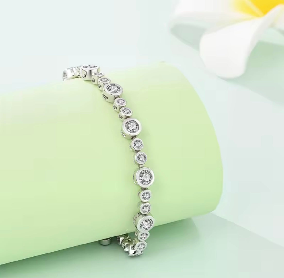 925 Sterling silver round bracelet