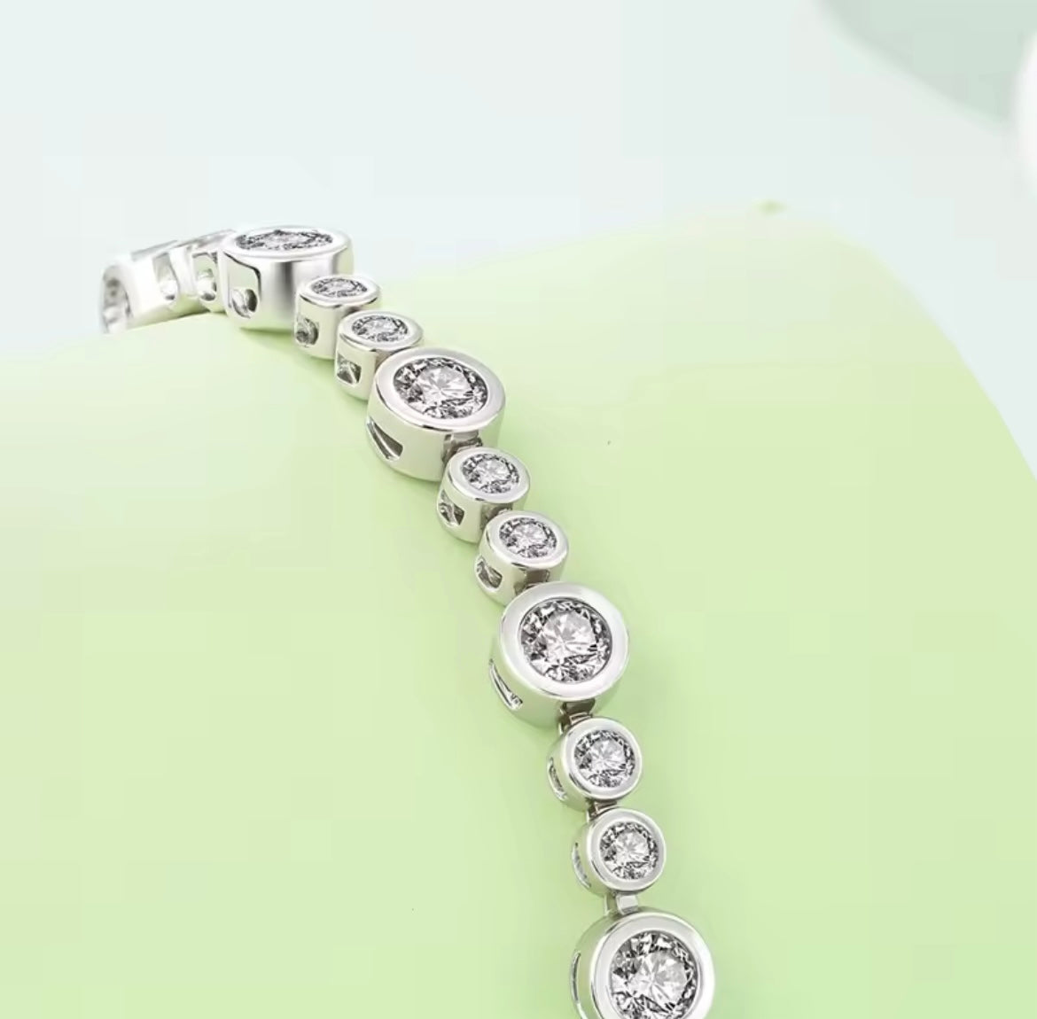 925 Sterling silver round bracelet