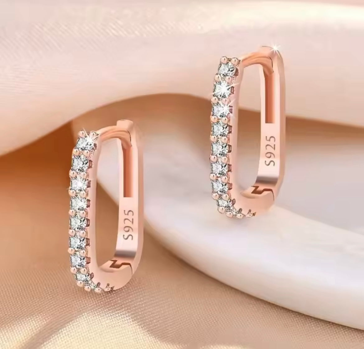 925 Sterling silver Crystal Zirconia earrings