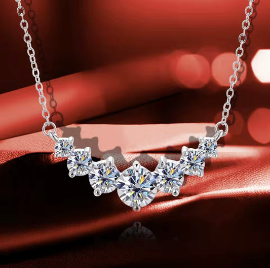 925 Sterling Silver Moissanite Necklace
