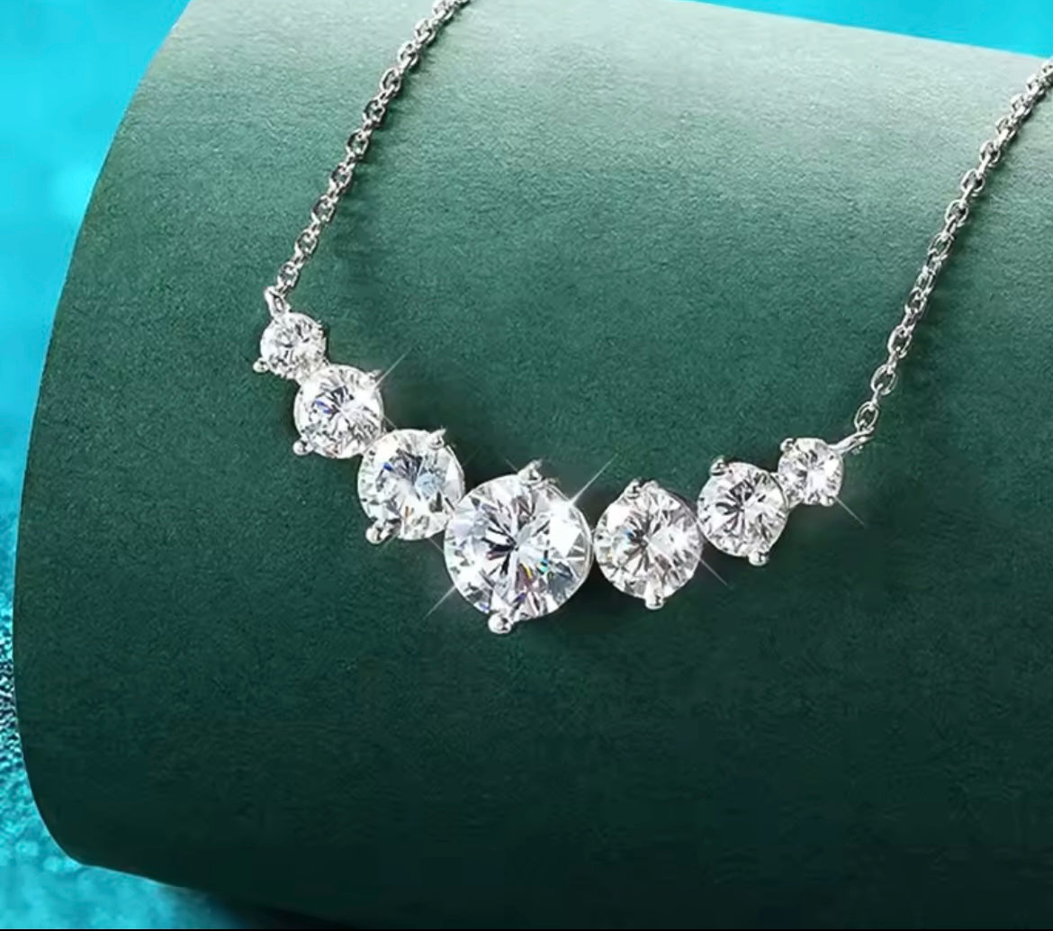 925 Sterling Silver Moissanite Necklace