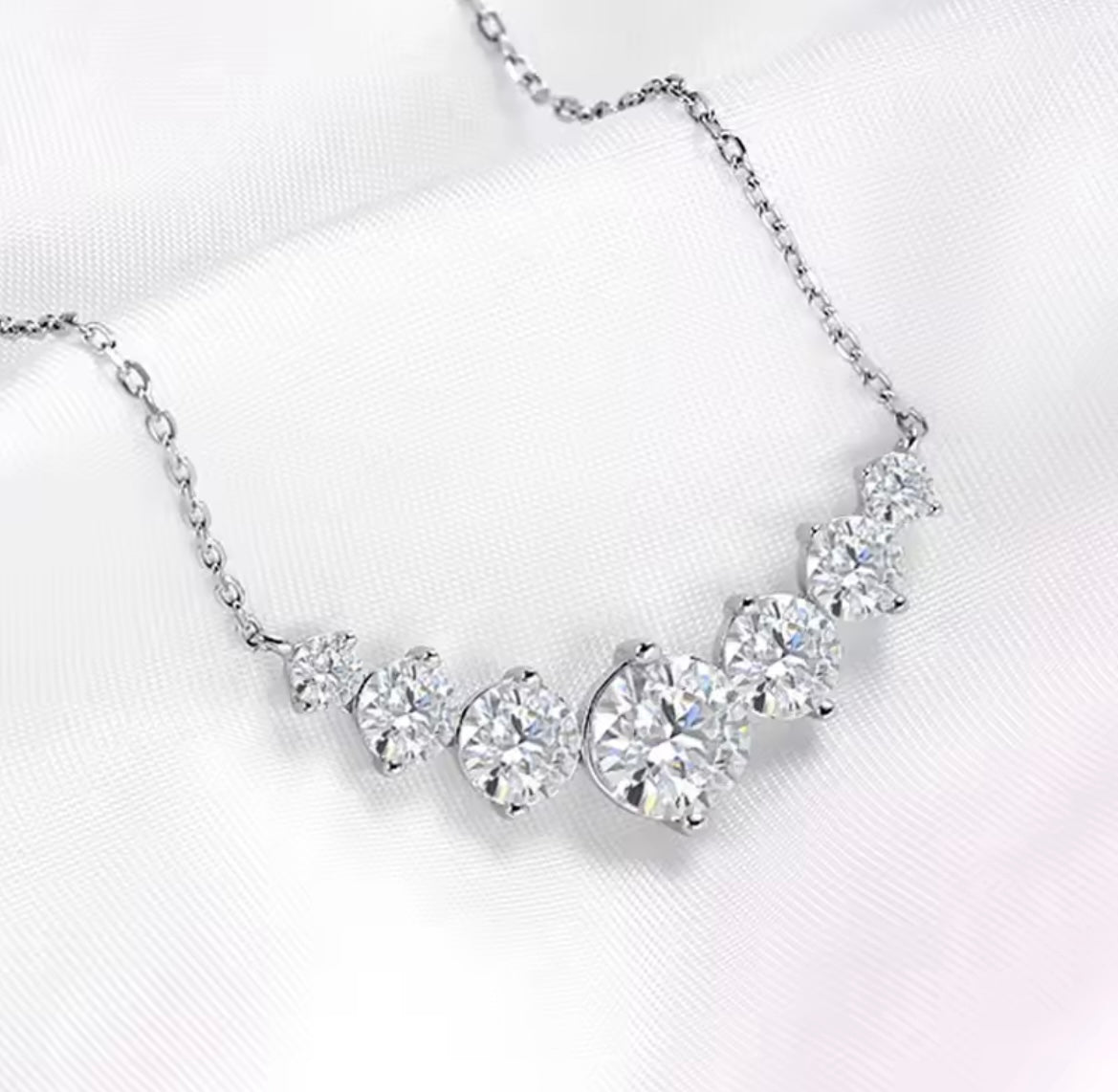 925 Sterling Silver Moissanite Necklace