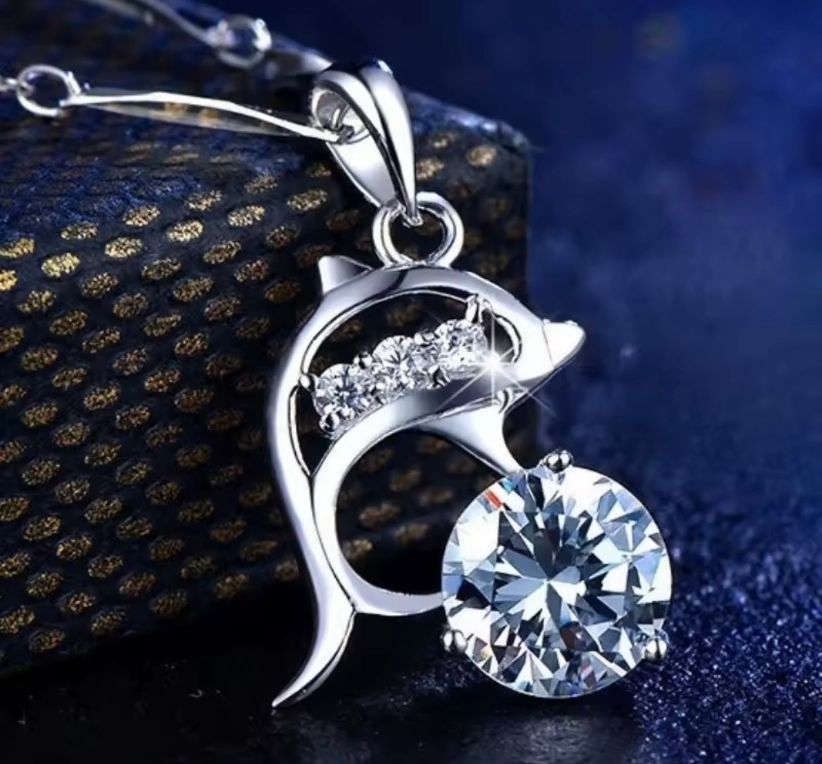 925 Sterling silver Dolphin necklace