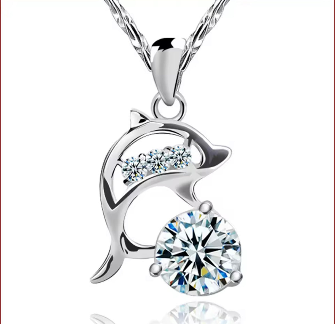 925 Sterling silver Dolphin necklace
