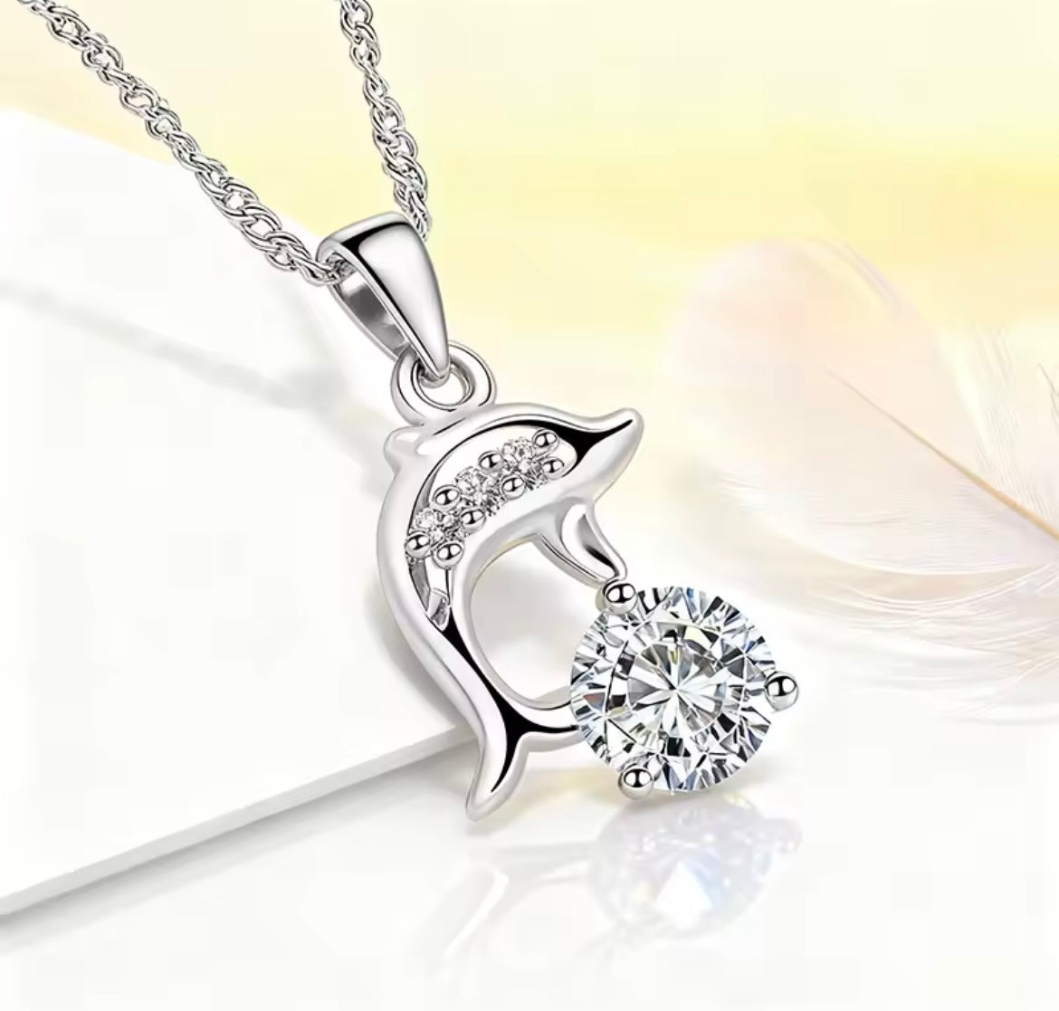 925 Sterling silver Dolphin necklace
