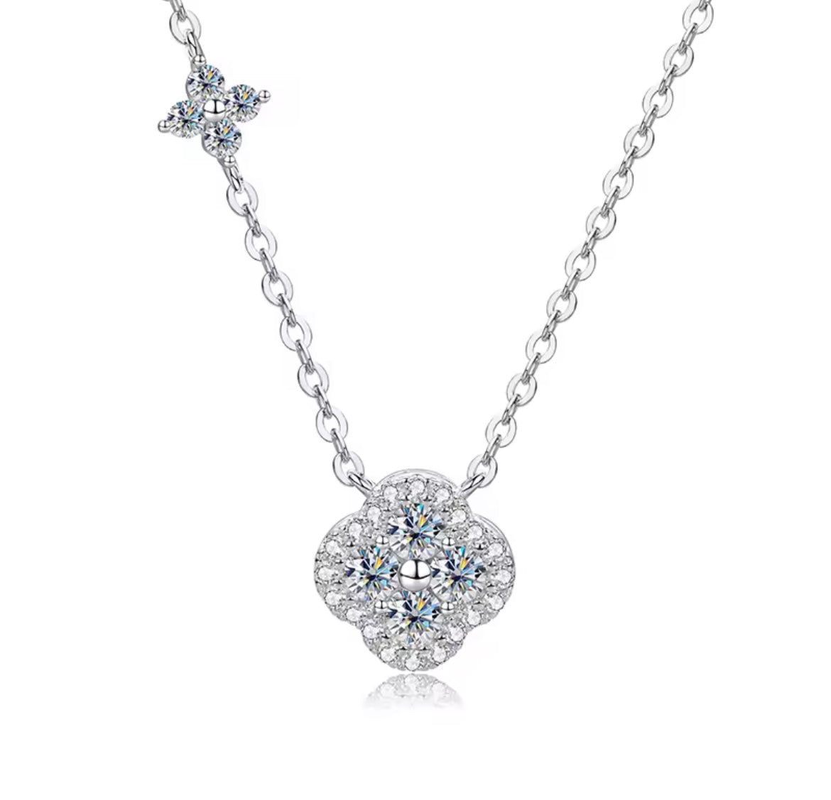 Moissanite Four Leaf Clover Jewellery Set