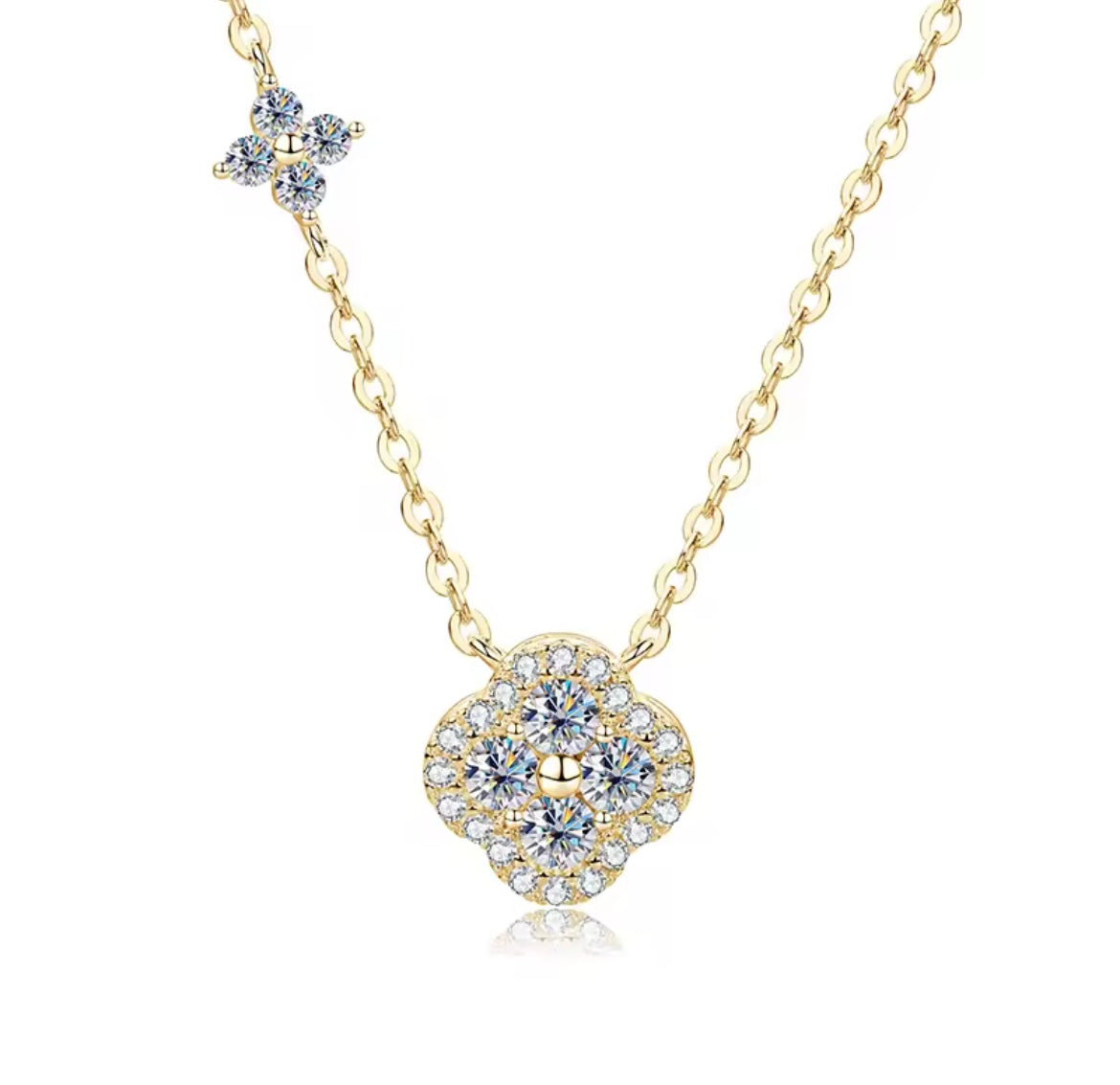 Moissanite Four Leaf Clover Jewellery Set