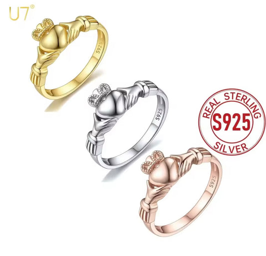 925 Sterling Silver Claddagh Rings