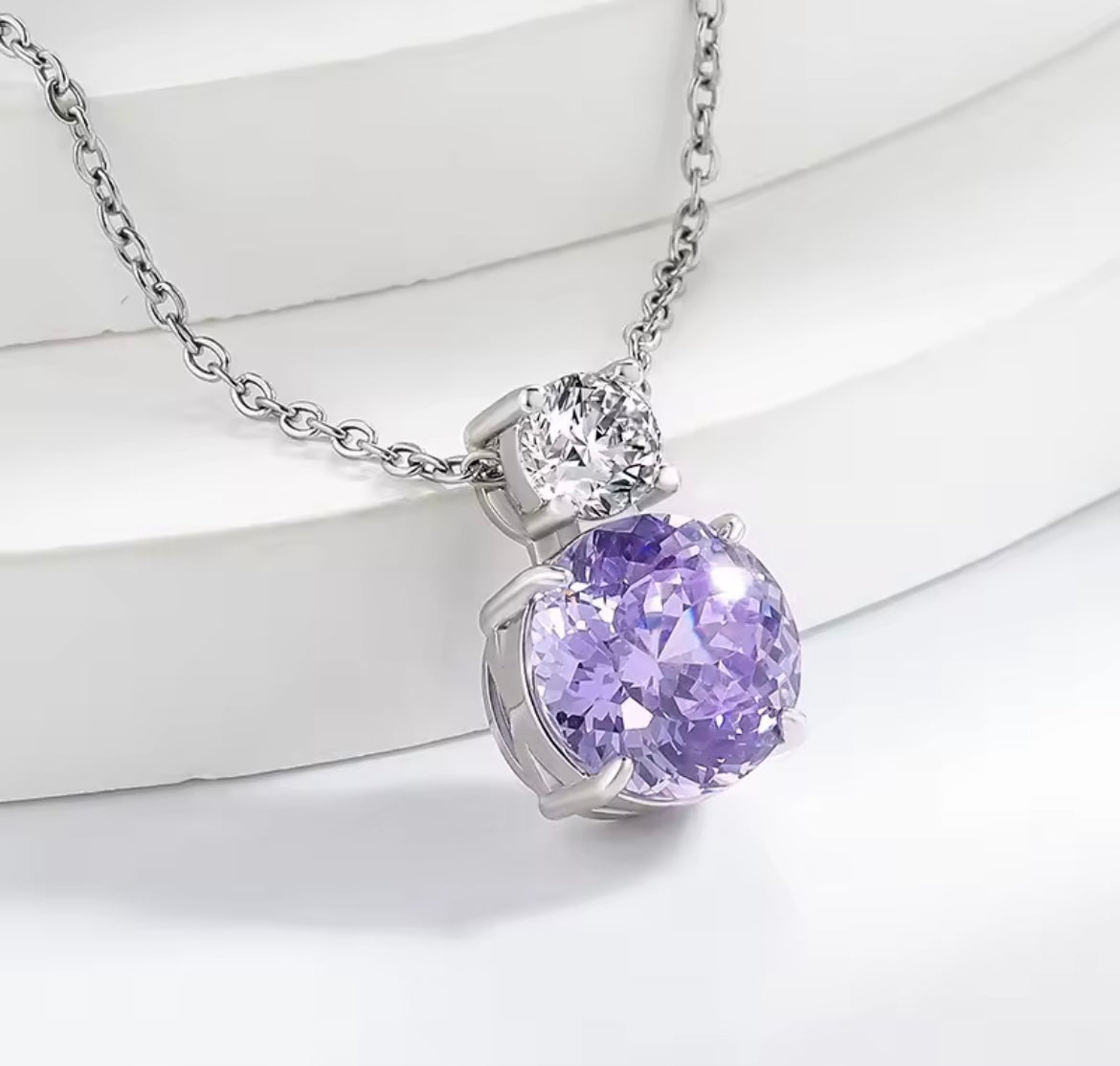 925 Sterling silver Violet necklace