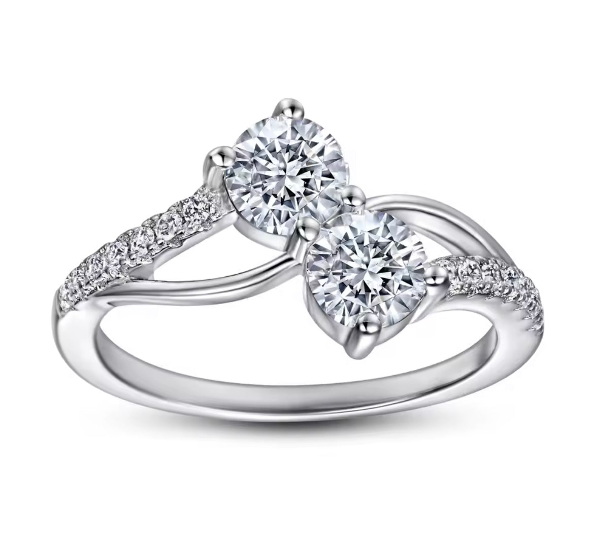 925 Sterling silver Moissanite luxury ring