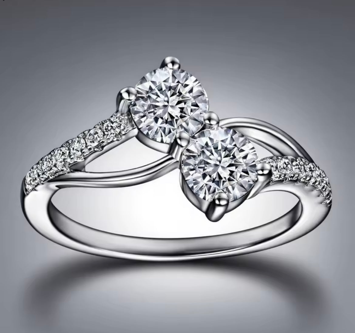 925 Sterling silver Moissanite luxury ring