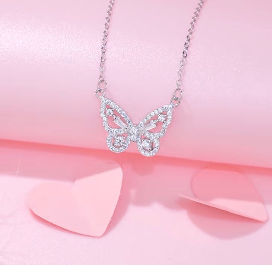 925 Sterling silver butterfly necklace