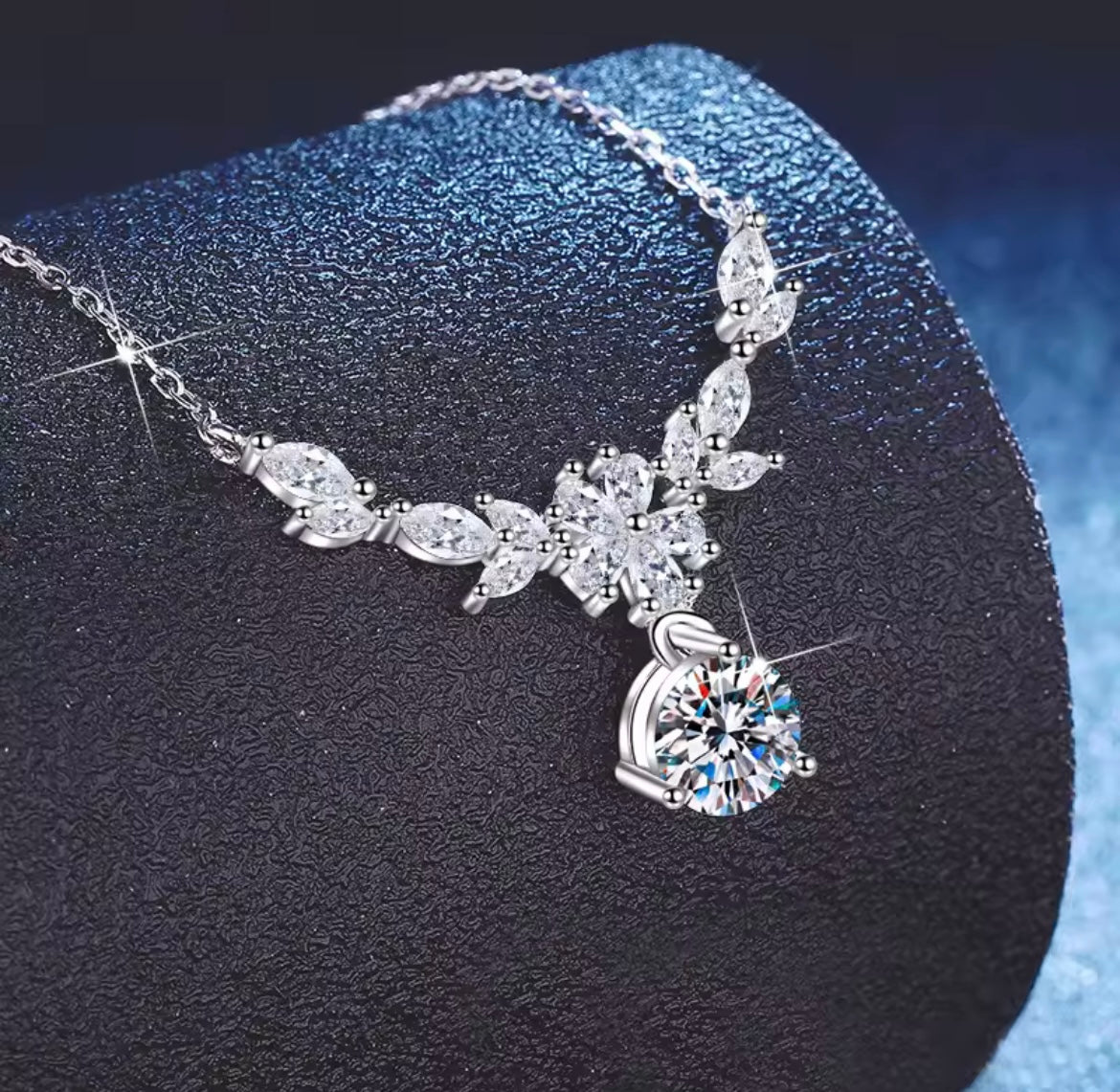 925 Sterling Silver Luxury Moissanite Necklace