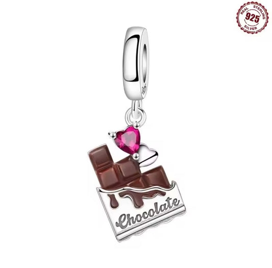 925 Sterling silver Chocolate Heart Charm
