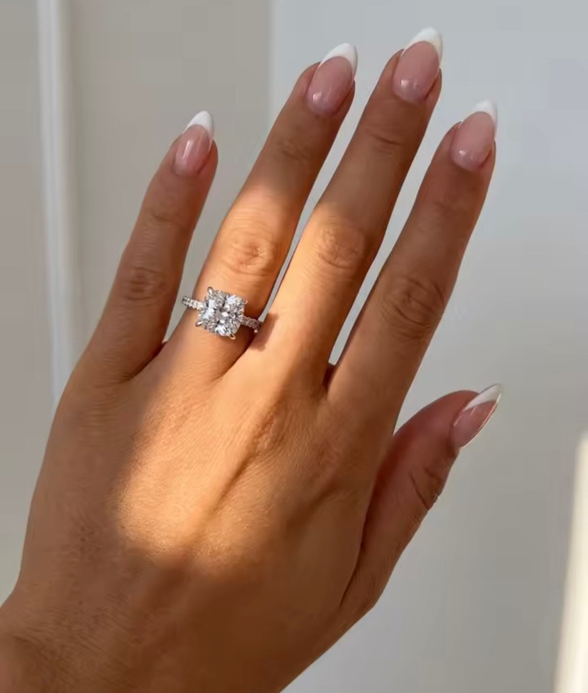 925 Sterling Silver Square Zircon Ring