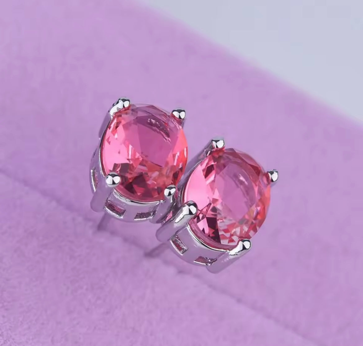 925 Sterling Silver Colorful Gemstone Earrings