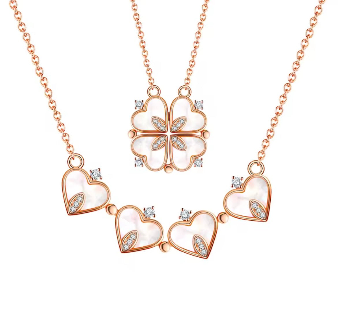 Heart Clover Convertible Necklace