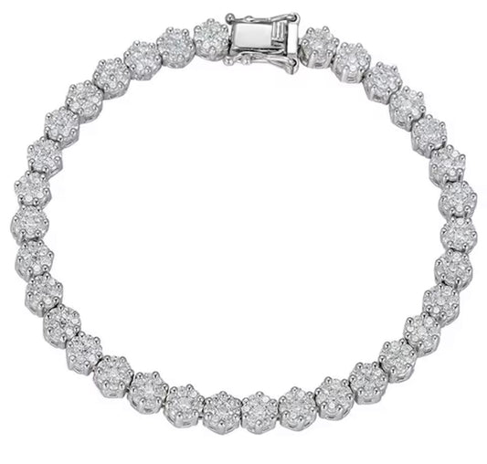 Light Luxury 925 Sterling Silver Crafted Moissanite Gemstone Bracelet