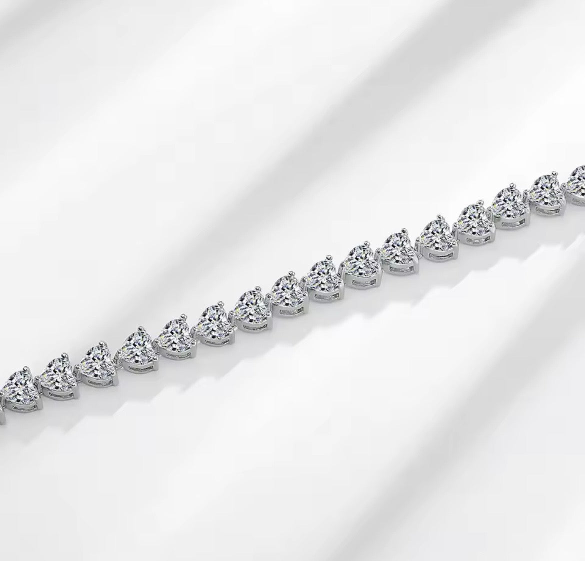 925 Sterling silver heart bracelet
