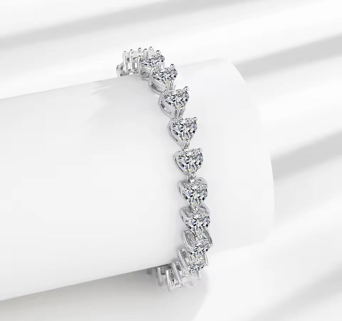 925 Sterling silver heart bracelet