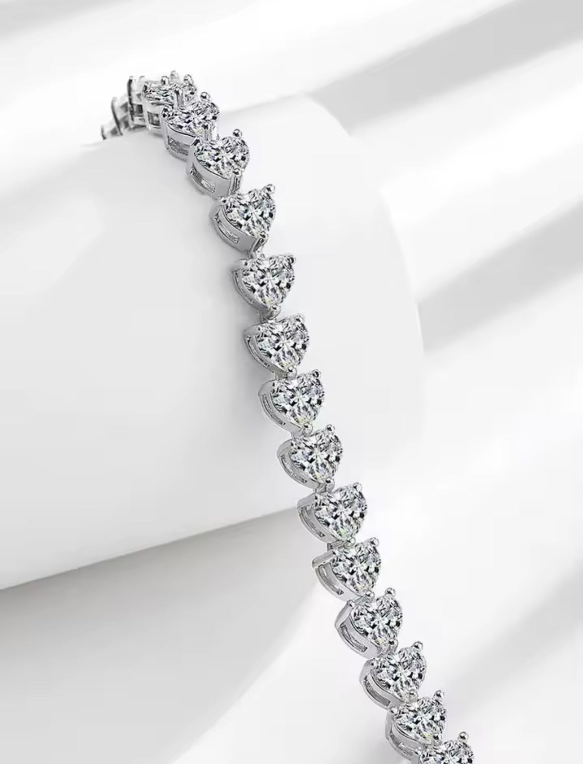 925 Sterling silver heart bracelet