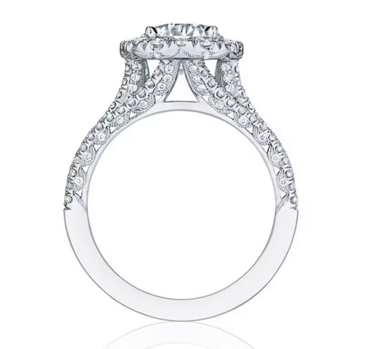 925 Sterling silver square Moissanite ring
