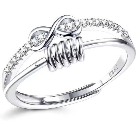 925 Sterling silver infinity Anxiety Ring