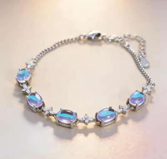 925 Sterling silver moonstone bracelet