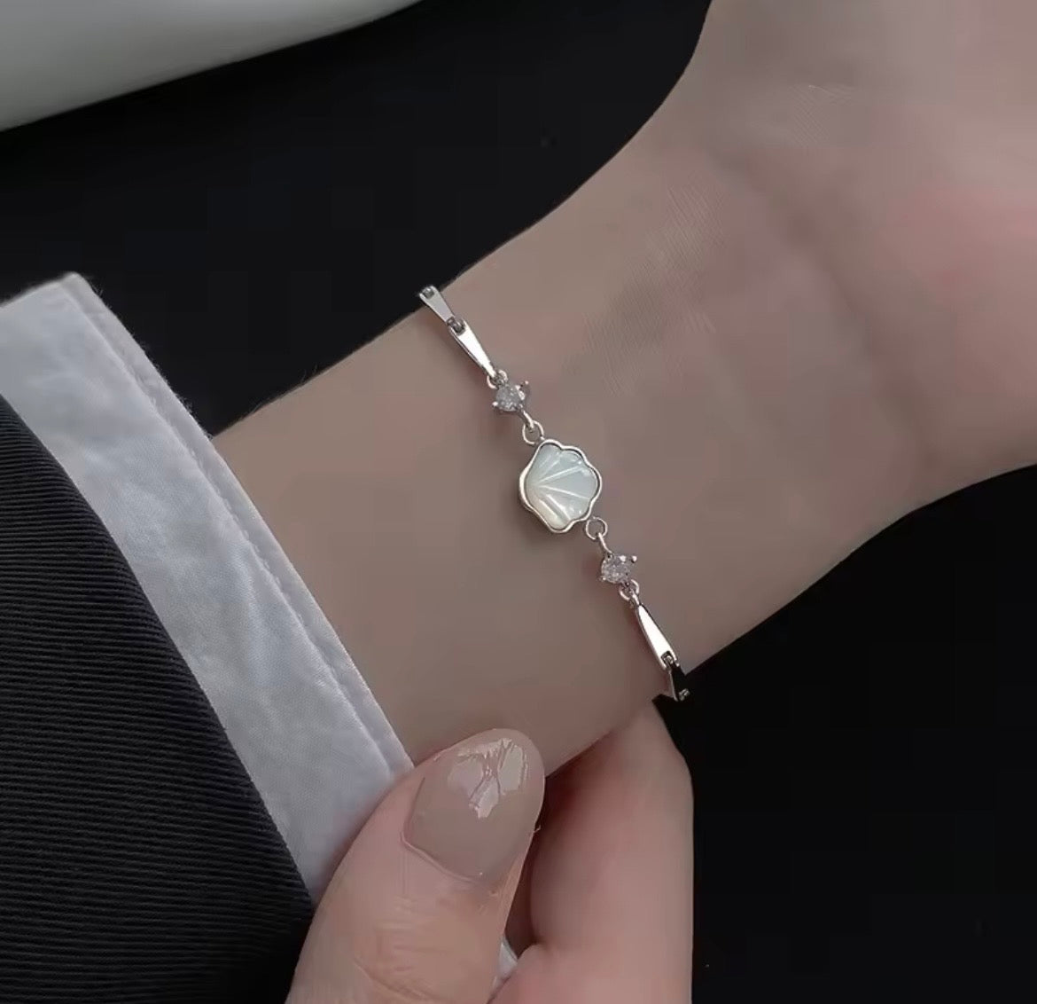 925 Sterling silver shell bracelet