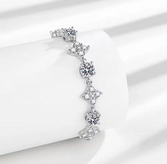 925 Sterling silver Ice Flower bracelet